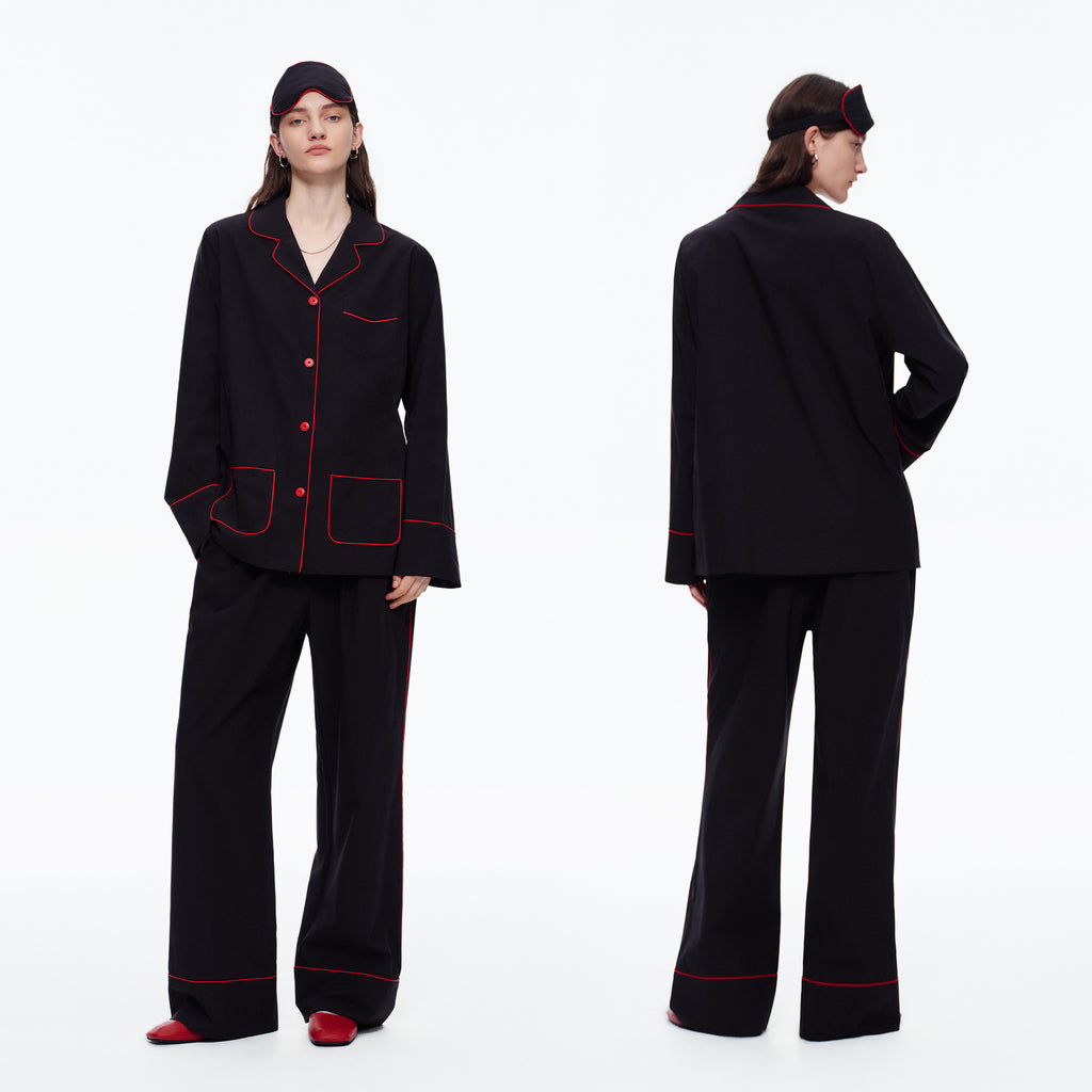 Lyocell Cardigan Lapel Long Sleeve Pajama Set | Elegant Wearable Loungewear