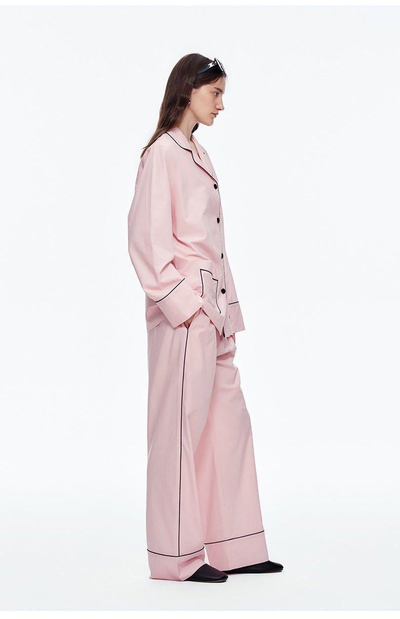 Lyocell Cardigan Lapel Long Sleeve Pajama Set | Elegant Wearable Loungewear