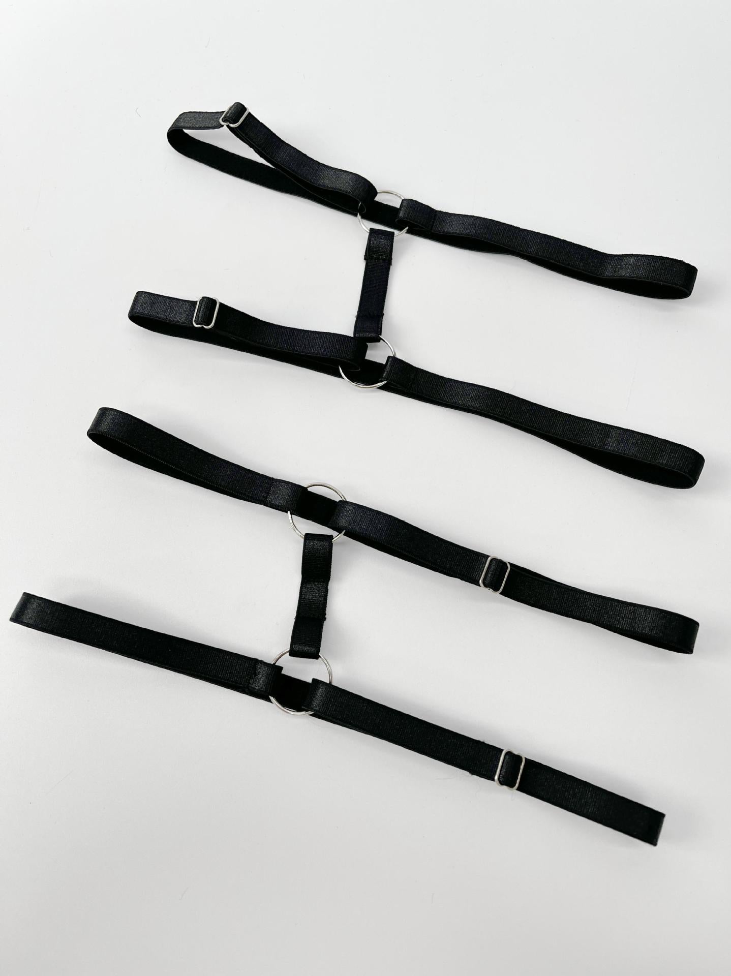 Bow Hollow Strap Lingerie Set – Ultra-Thin, with Leg Socks & Gloves