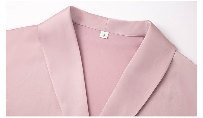 Pearl Chiffon Long Morning Robe | Loose Sexy Luxury Bathrobe