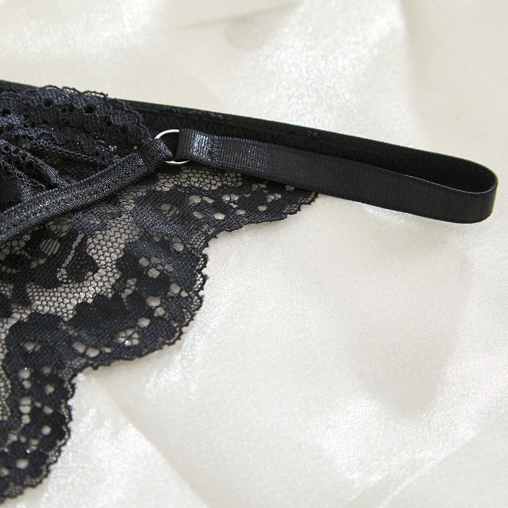 Spaghetti Strap Lace Sheer Sexy Lingerie Set
