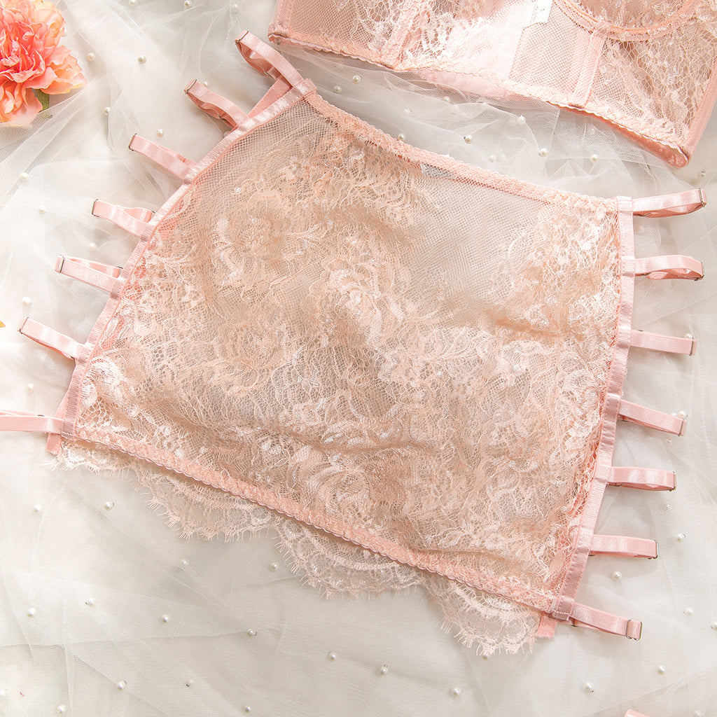 High-Elastic Lace Lingerie Set | 3D Tailored Bra & Brief