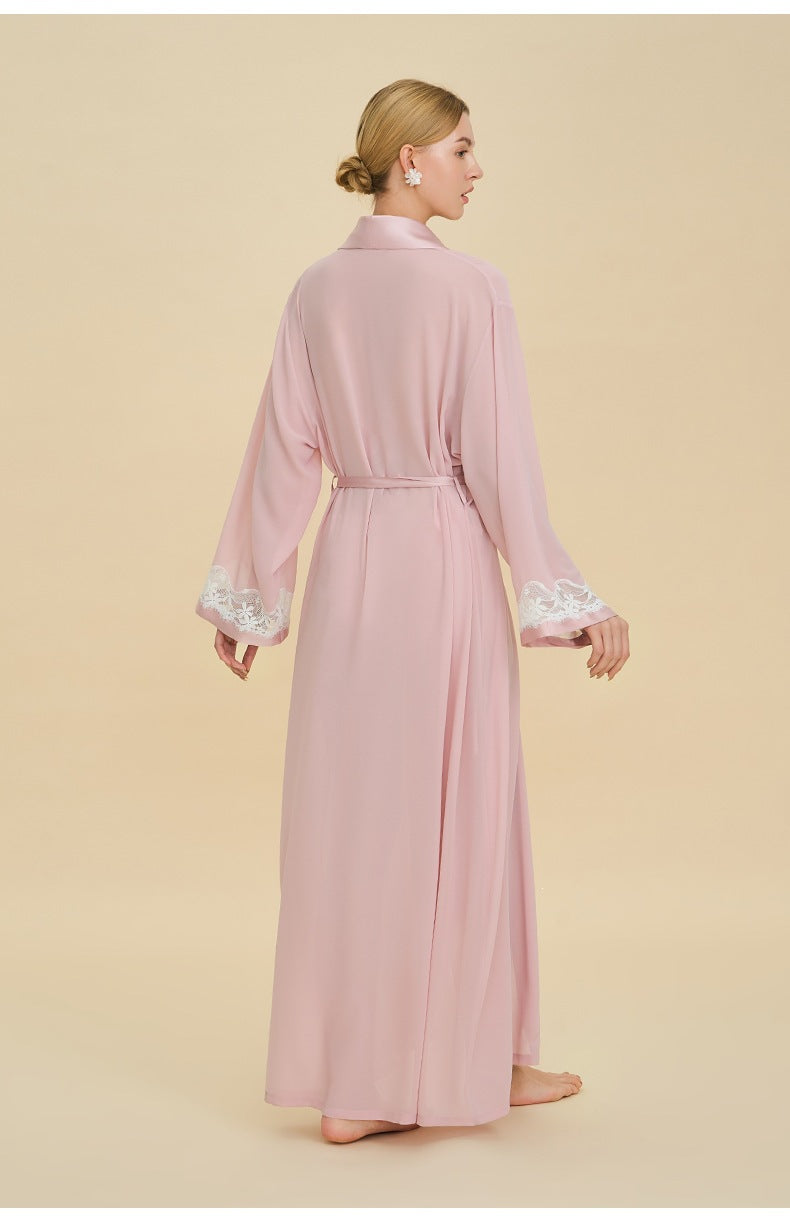 Slip Nightgown, Robe & Shorts Three-Piece Set | Luxury Loungewear