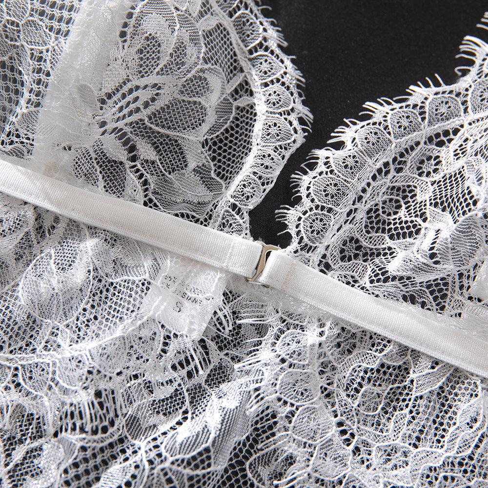 White French Lace Sheer Sleep Set