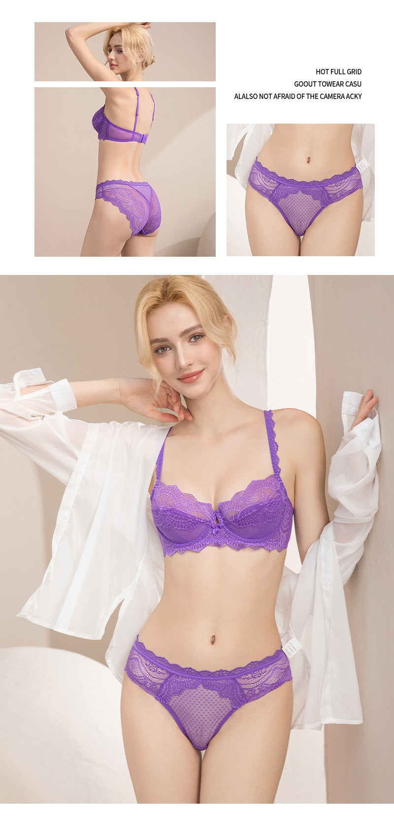 Sheer Lace Underwire Bra