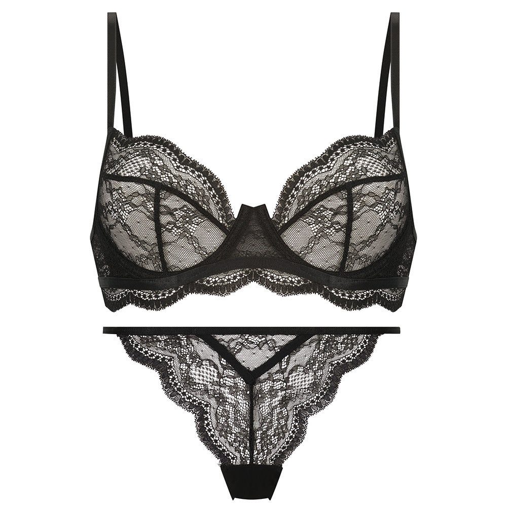 French Ultra-Thin Sheer Lace Bra – Minimizer, Anti-Sag | 3 Colors