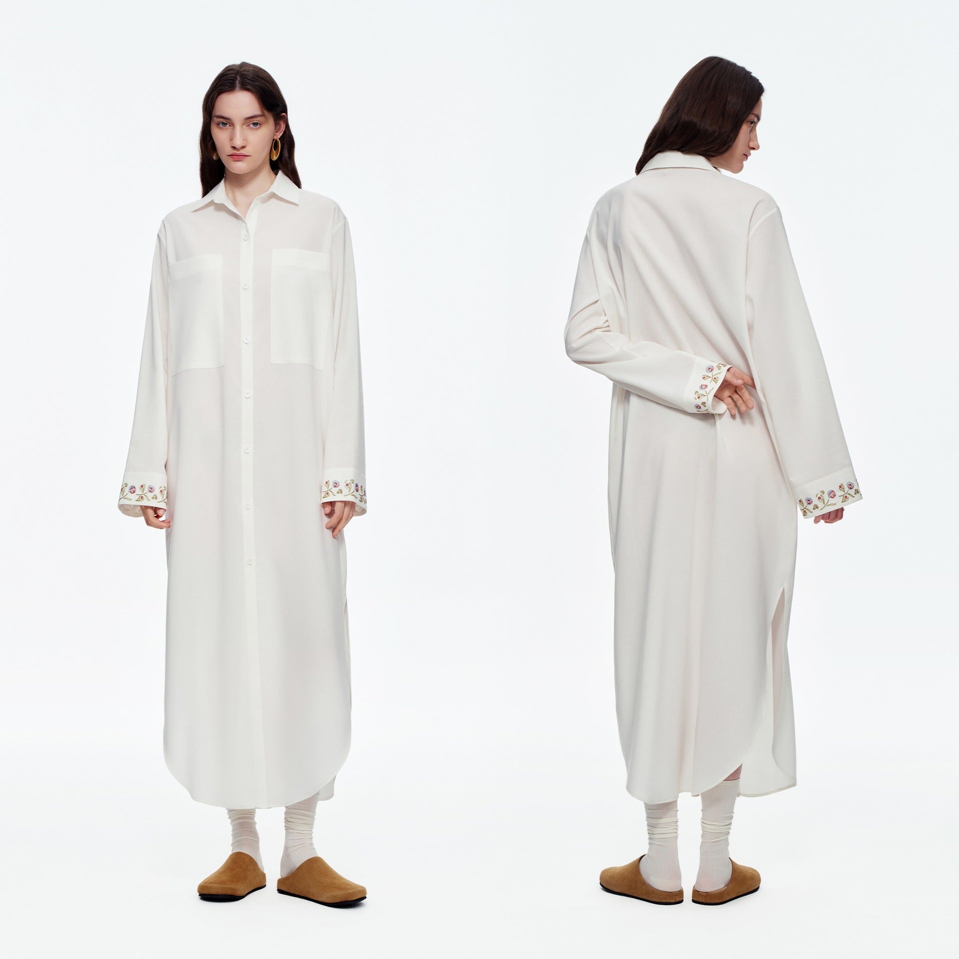 Lyocell Cotton-Linen Morning Robe | High-End Casual Loungewear for Women