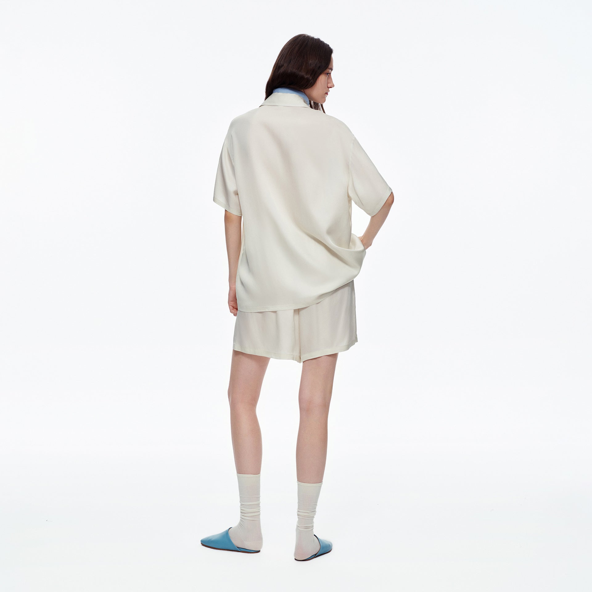 Satin Shirt & Shorts Pajama Set | Women's Summer Loungewear