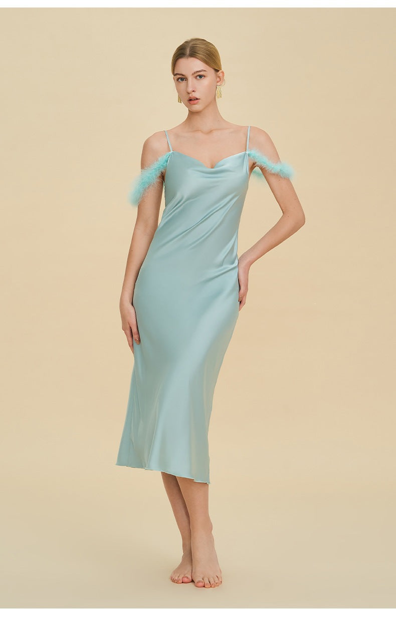 Satin Slip Nightdress | Light Luxury Sleepwear & Bridesmaid Gift