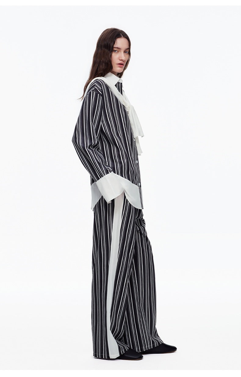 Stripe Long Sleeve Pajama Set | High-End Spring & Autumn Loungewear