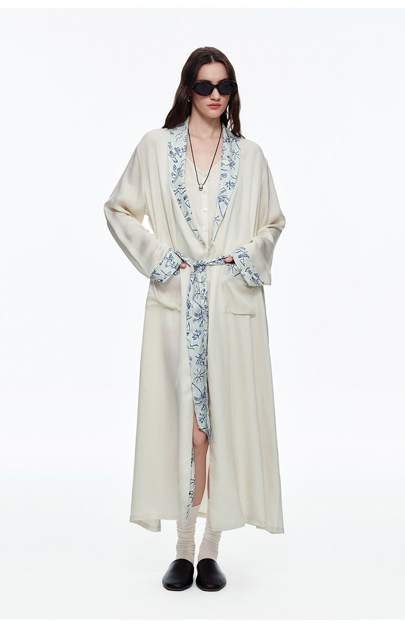 Printed Matte Morning Robe | Lightweight Luxury Sleepwear