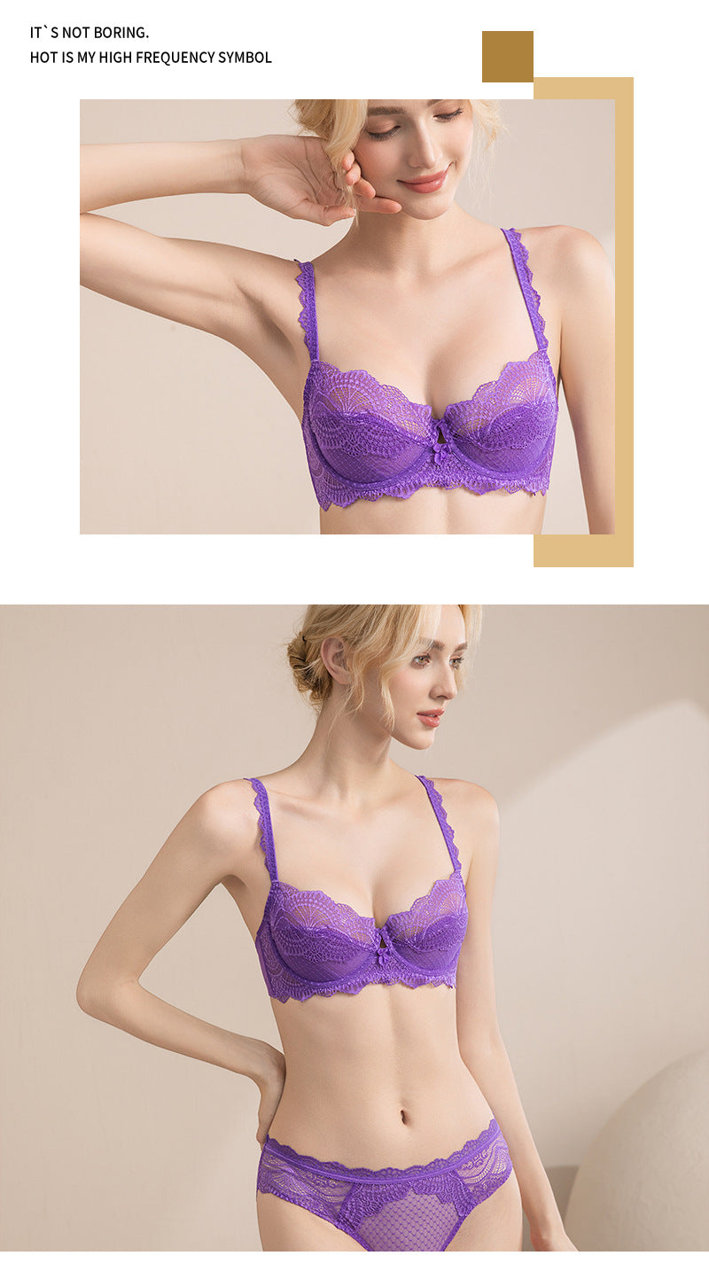Sheer Lace Underwire Bra
