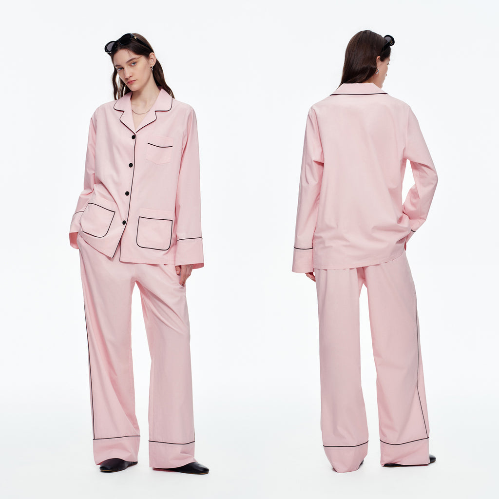 Lyocell Cardigan Lapel Long Sleeve Pajama Set | Elegant Wearable Loungewear