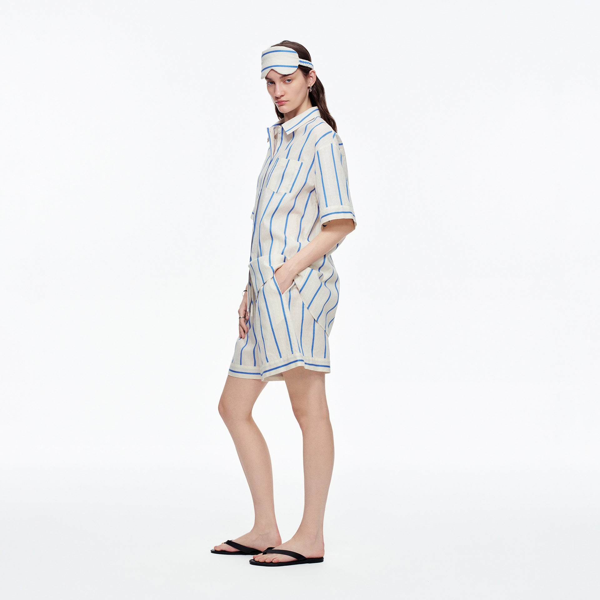 Classic Stripe Short Sleeve Pajama Set | Casual Summer Loungewear