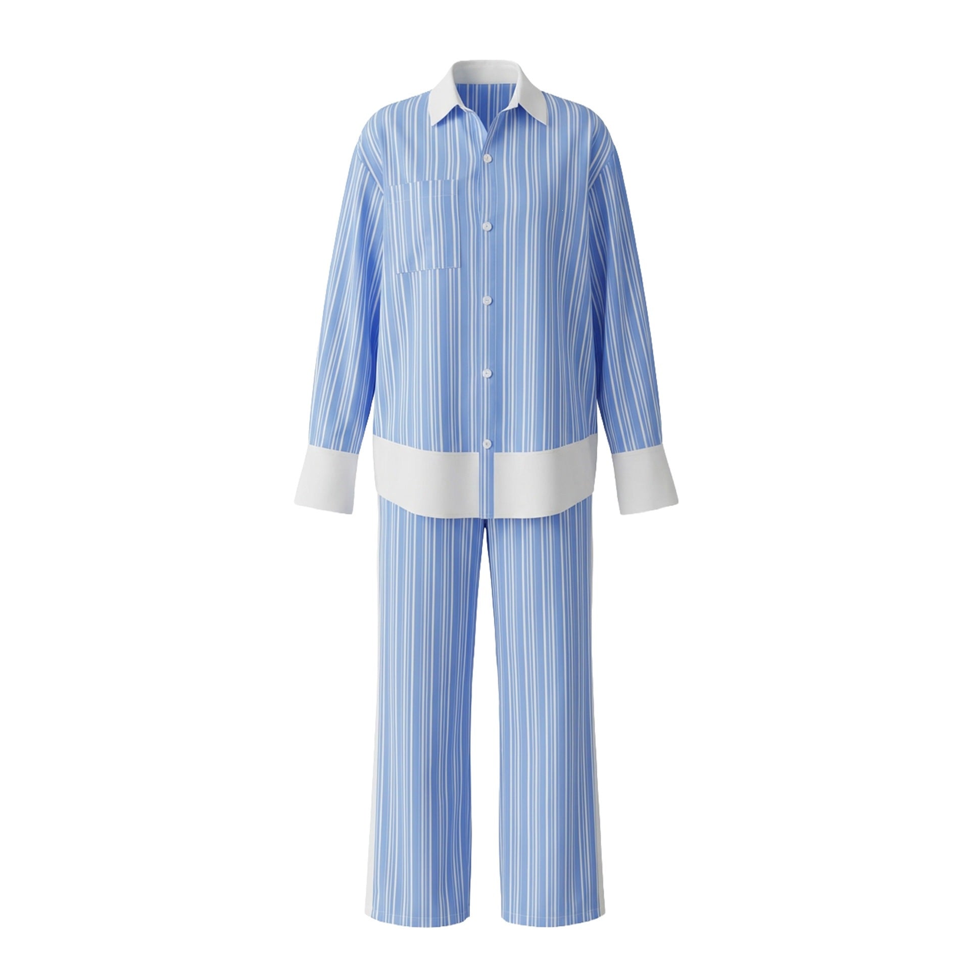 Stripe Long Sleeve Pajama Set | High-End Spring & Autumn Loungewear