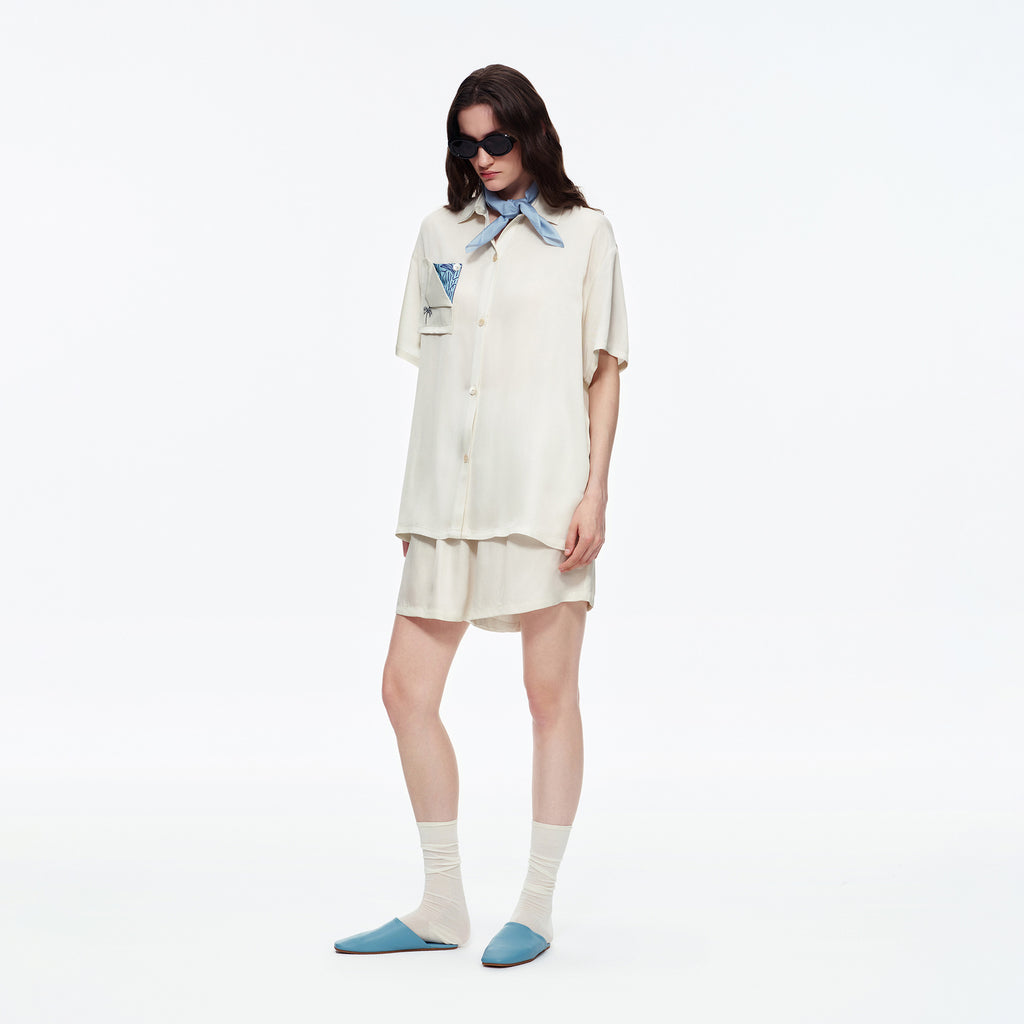 Satin Shirt & Shorts Pajama Set | Women's Summer Loungewear