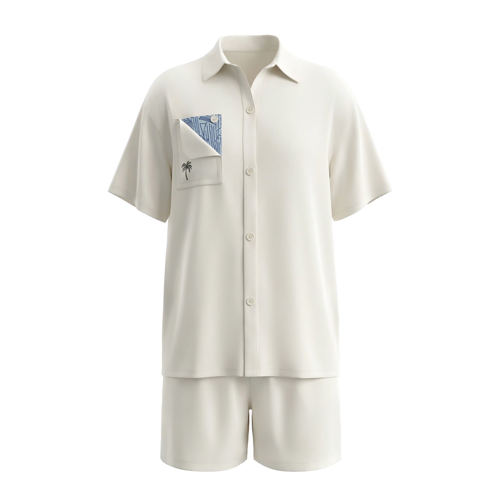 Satin Shirt & Shorts Pajama Set | Women's Summer Loungewear