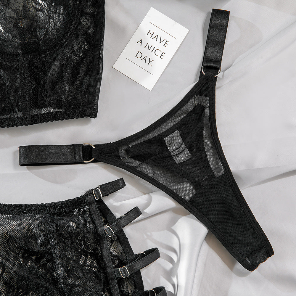 High-Elastic Lace Lingerie Set | 3D Tailored Bra & Brief