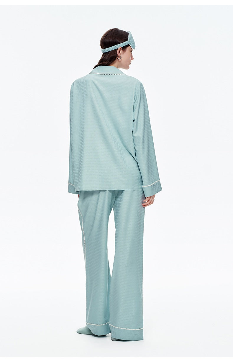 Brushed Soft Long Sleeve Pajama Set | Loose Casual Loungewear