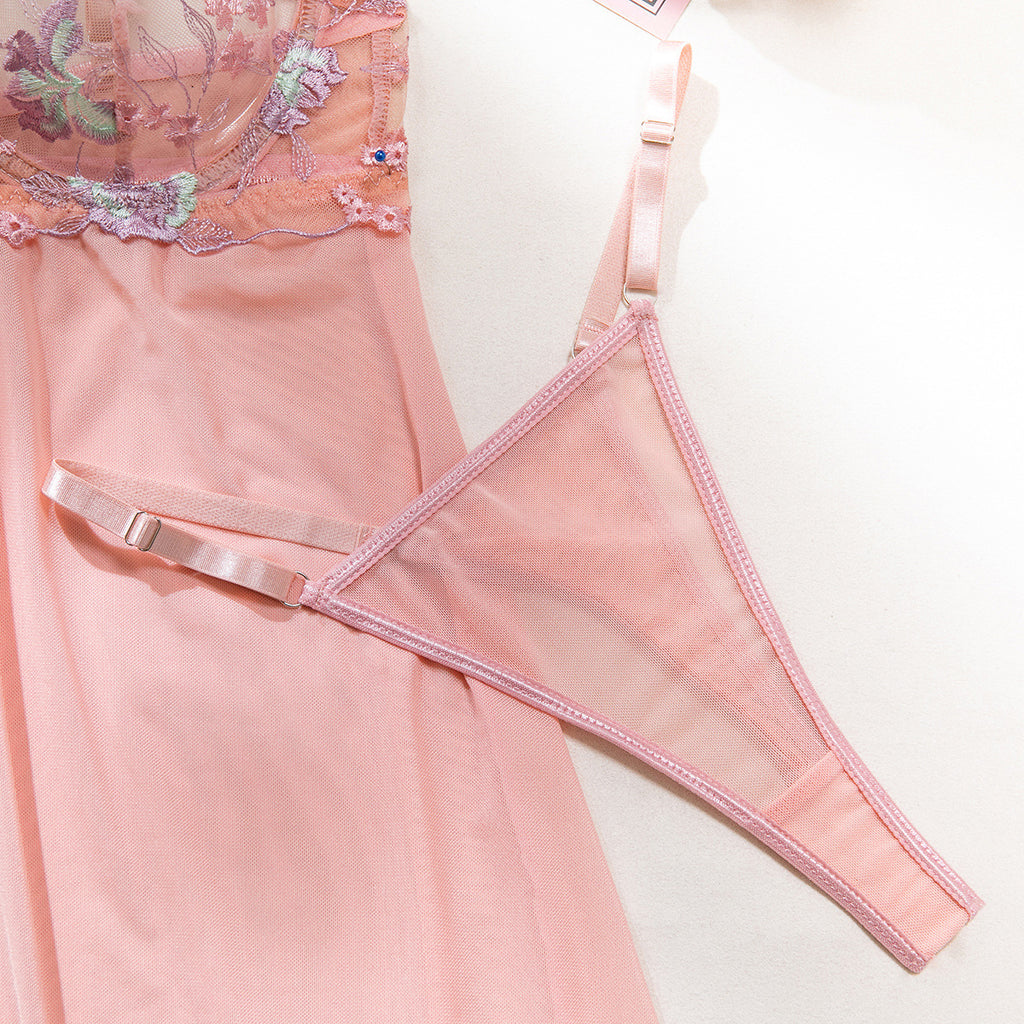 Embroidered Slip Nightdress Set — Wearable Inside & Out