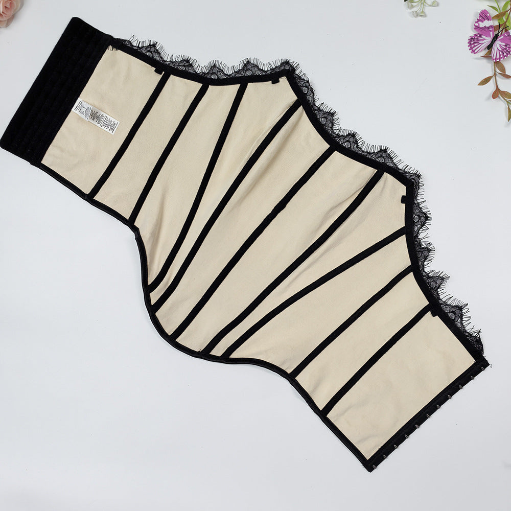 Off-Shoulder Lace Fishbone Corset Bra