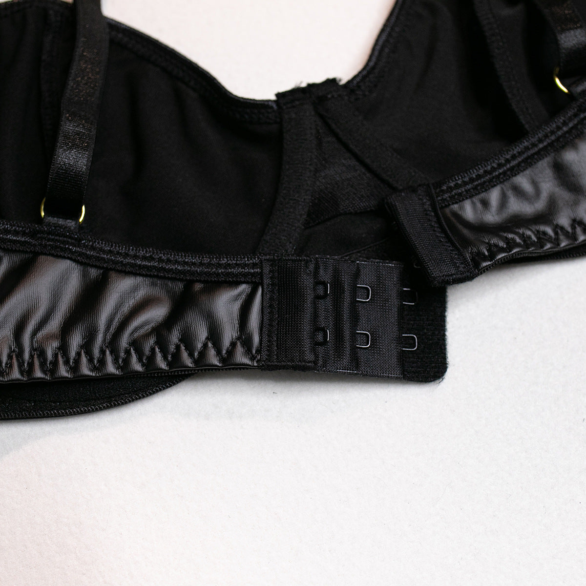 Leather Chain Halter Waist Seal Lingerie Set