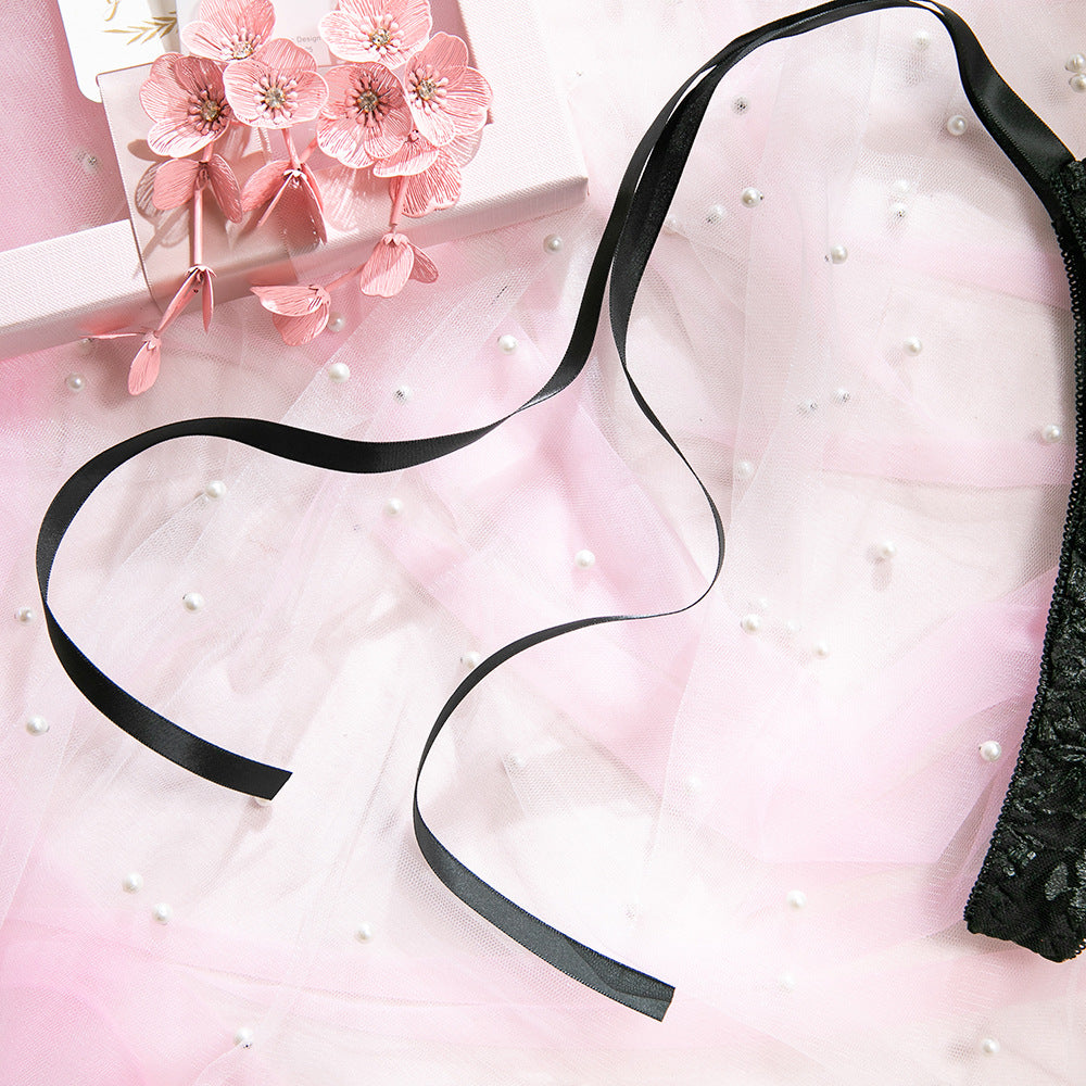 Embroidery Butterfly Strap Lift Anti-Sag Bra Set