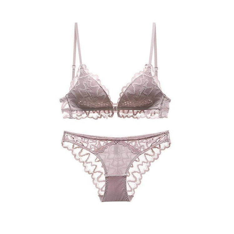French Halter Bra Set – U-Shape, Cross-Front