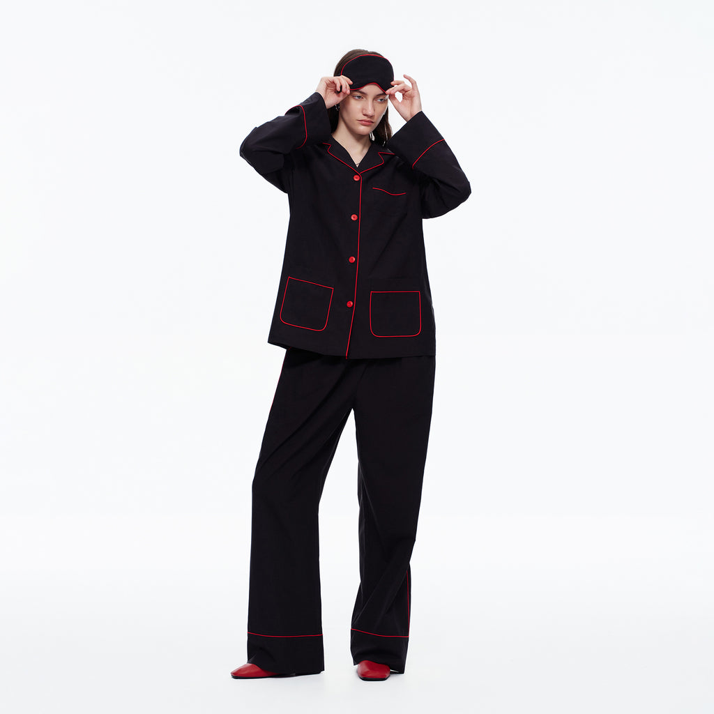 Lyocell Cardigan Lapel Long Sleeve Pajama Set | Elegant Wearable Loungewear