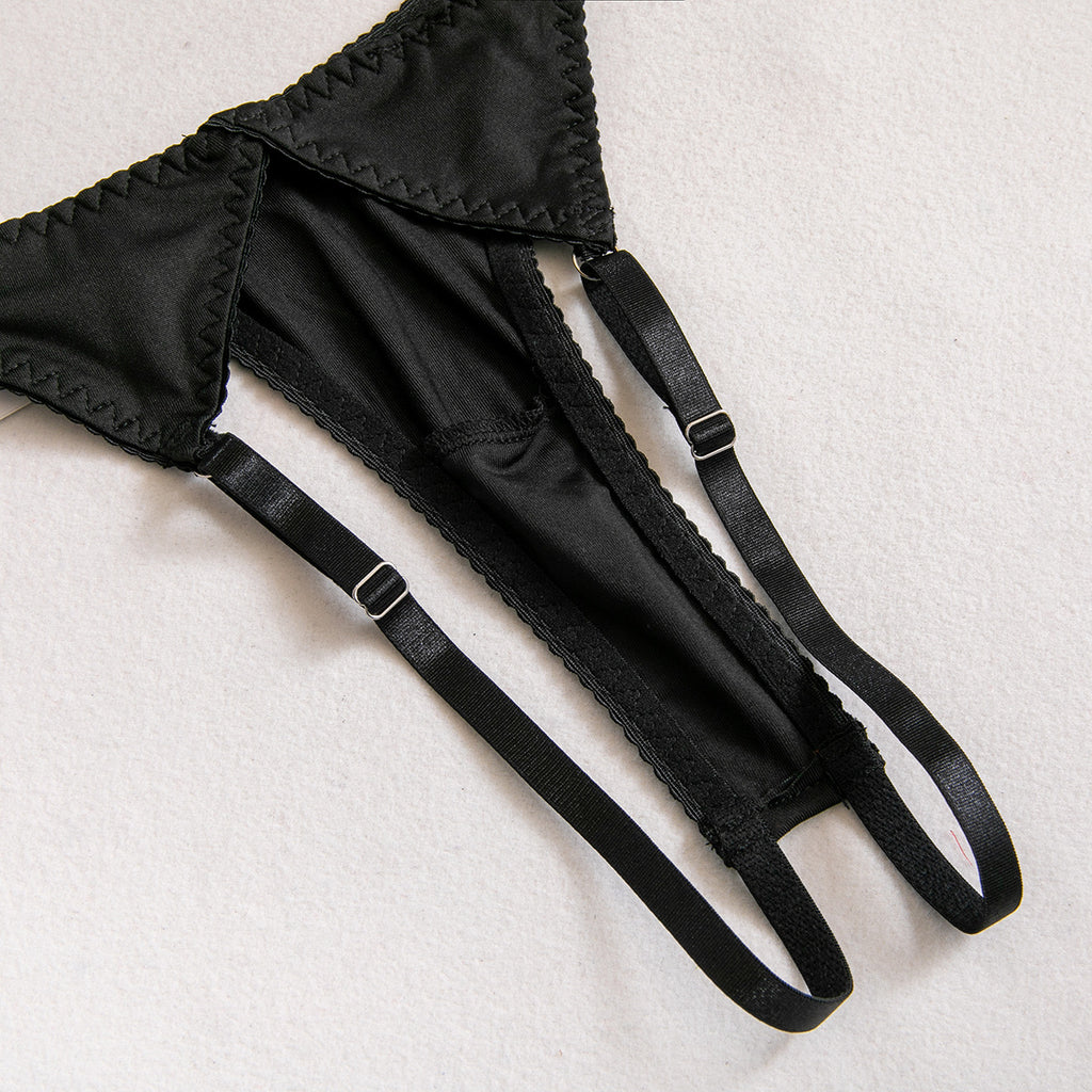 Hollow Tassel Open Lingerie Set