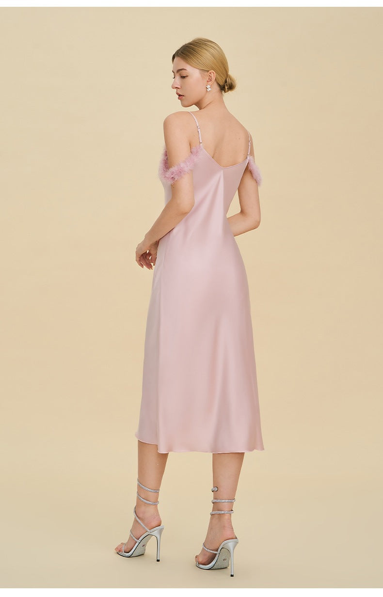 Satin Slip Nightdress | Light Luxury Sleepwear & Bridesmaid Gift