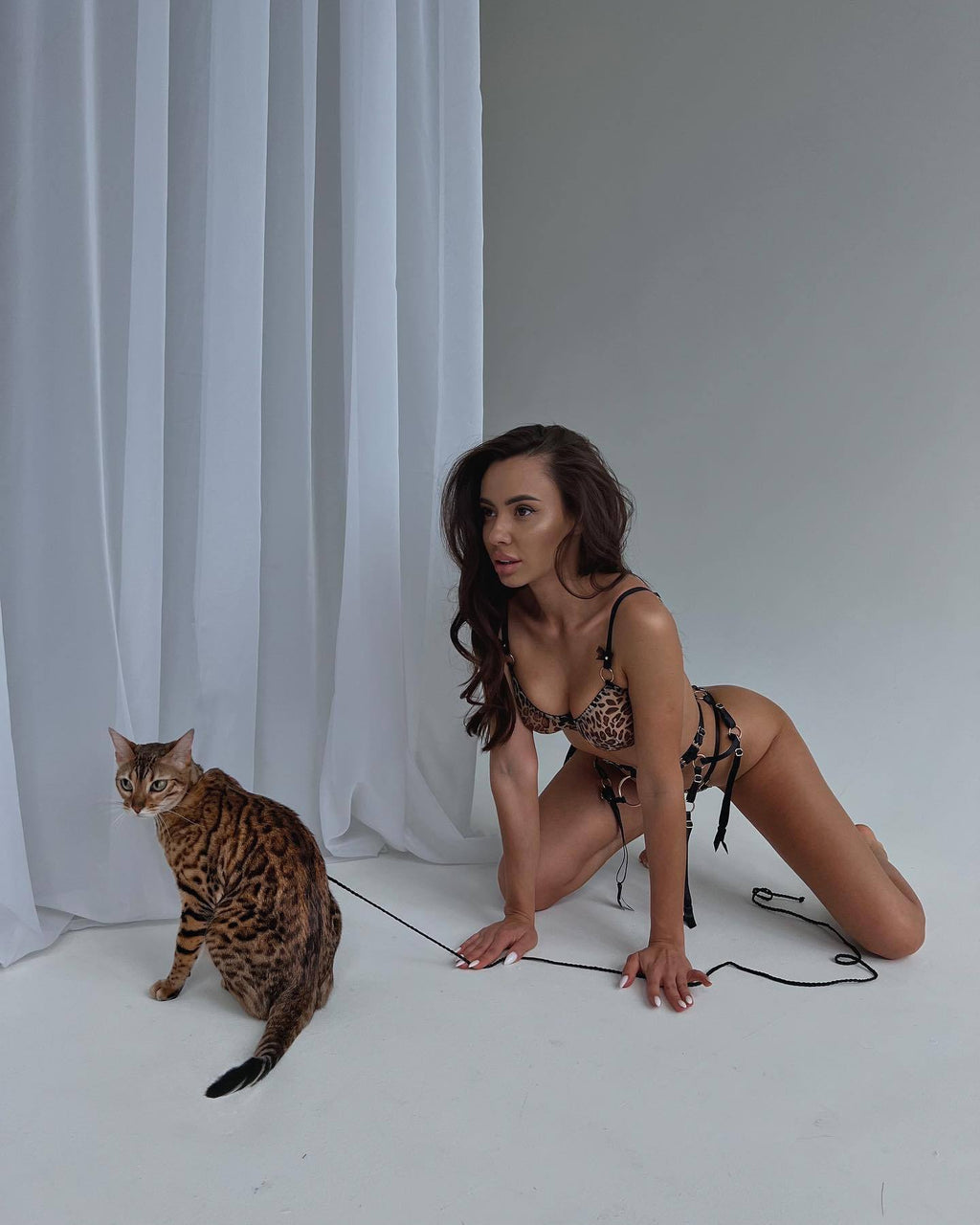 Wild Thing Leopard Sheer Lingerie Set