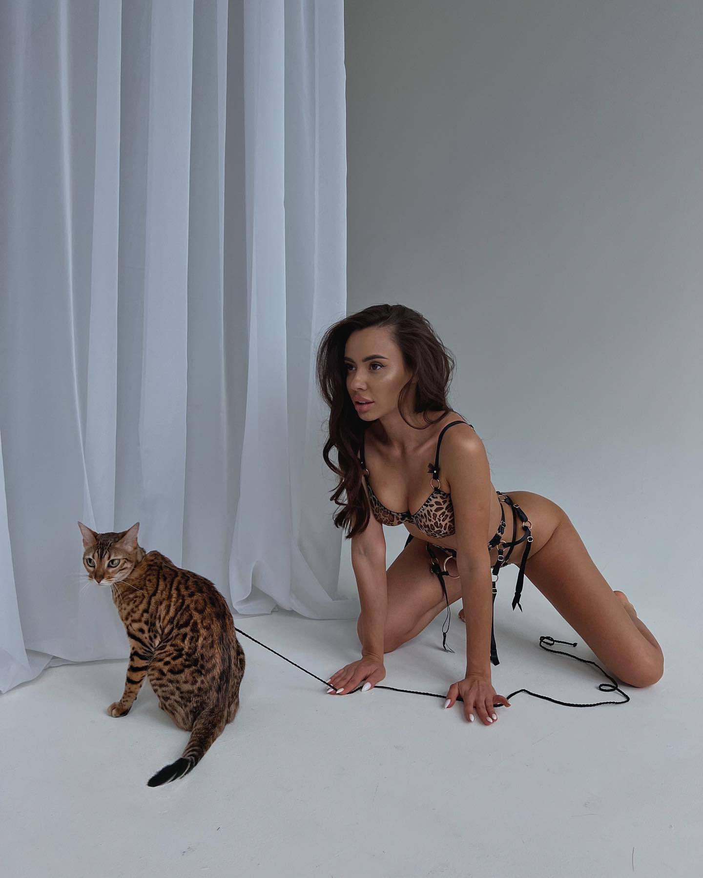 Wild Thing Leopard Sheer Lingerie Set