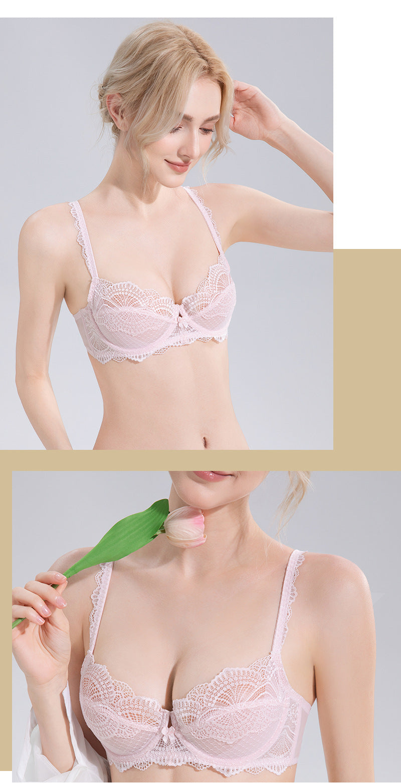 Sheer Lace Underwire Bra