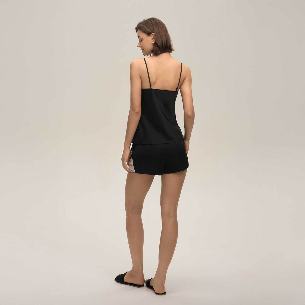 Lace Spaghetti Strap Shorts Casual Loungewear Set — Women's Homewear