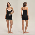 Lace Spaghetti Strap Shorts Loungewear Set — Casual & Comfortable Homewear