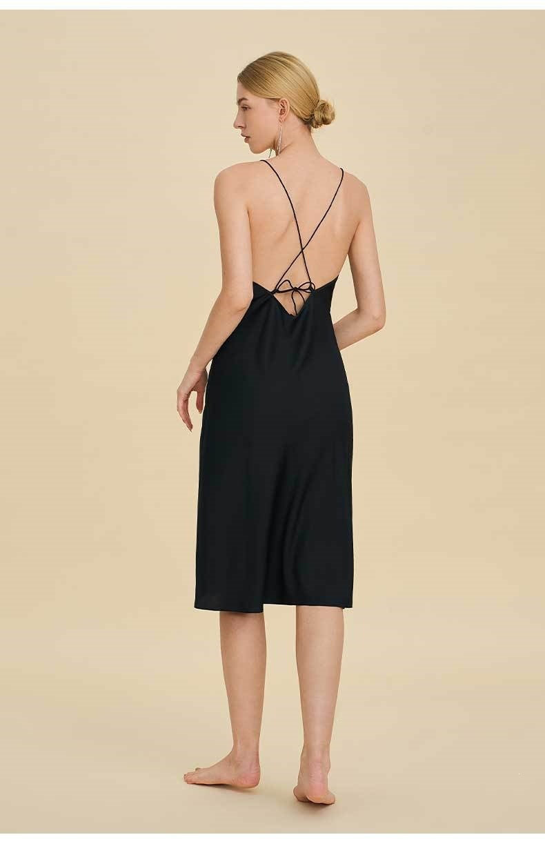 Backless V-Neck Spaghetti Strap Short Nightdress | Sexy Summer Sleepwear
