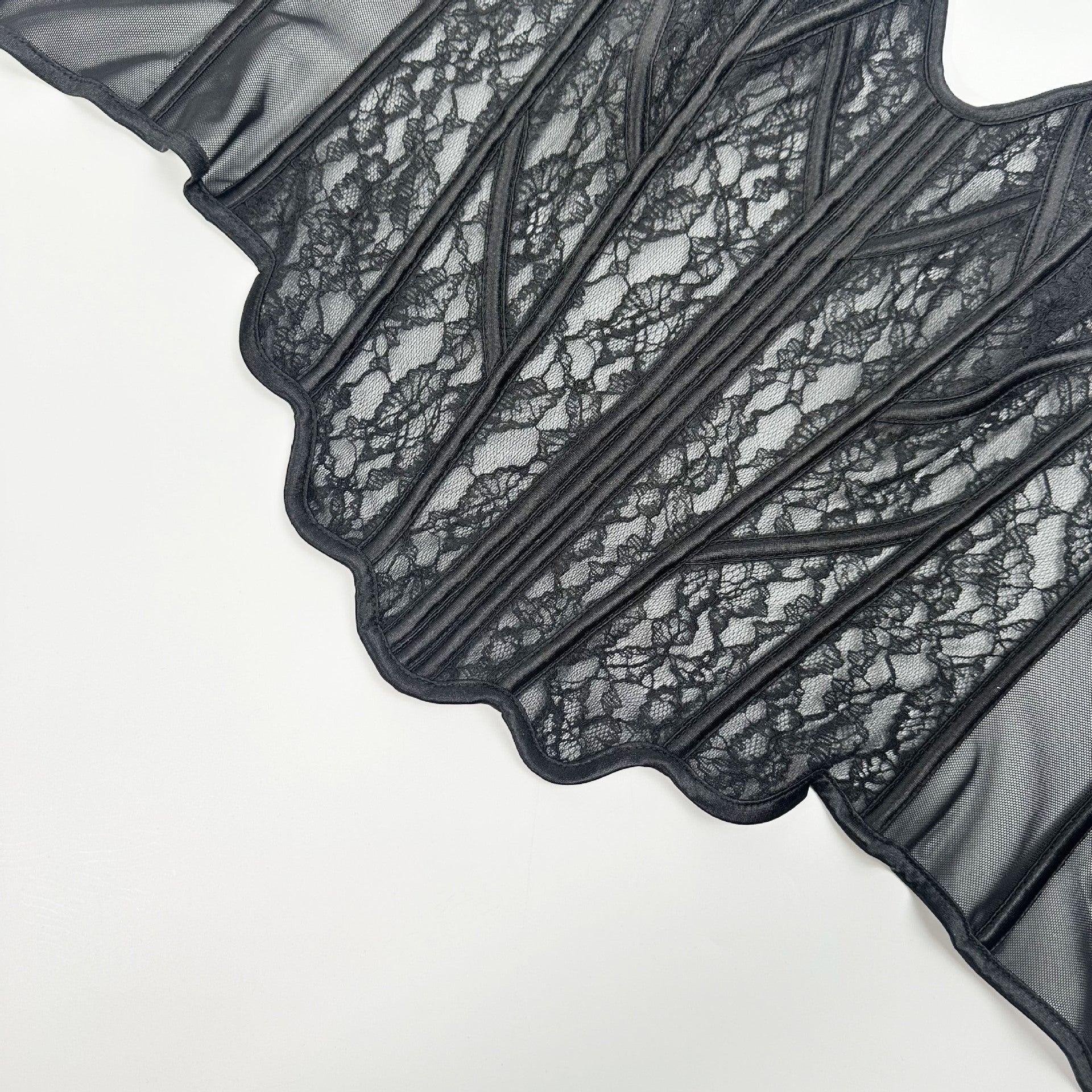 French Style Hollow Lace Fishbone Corset Bra