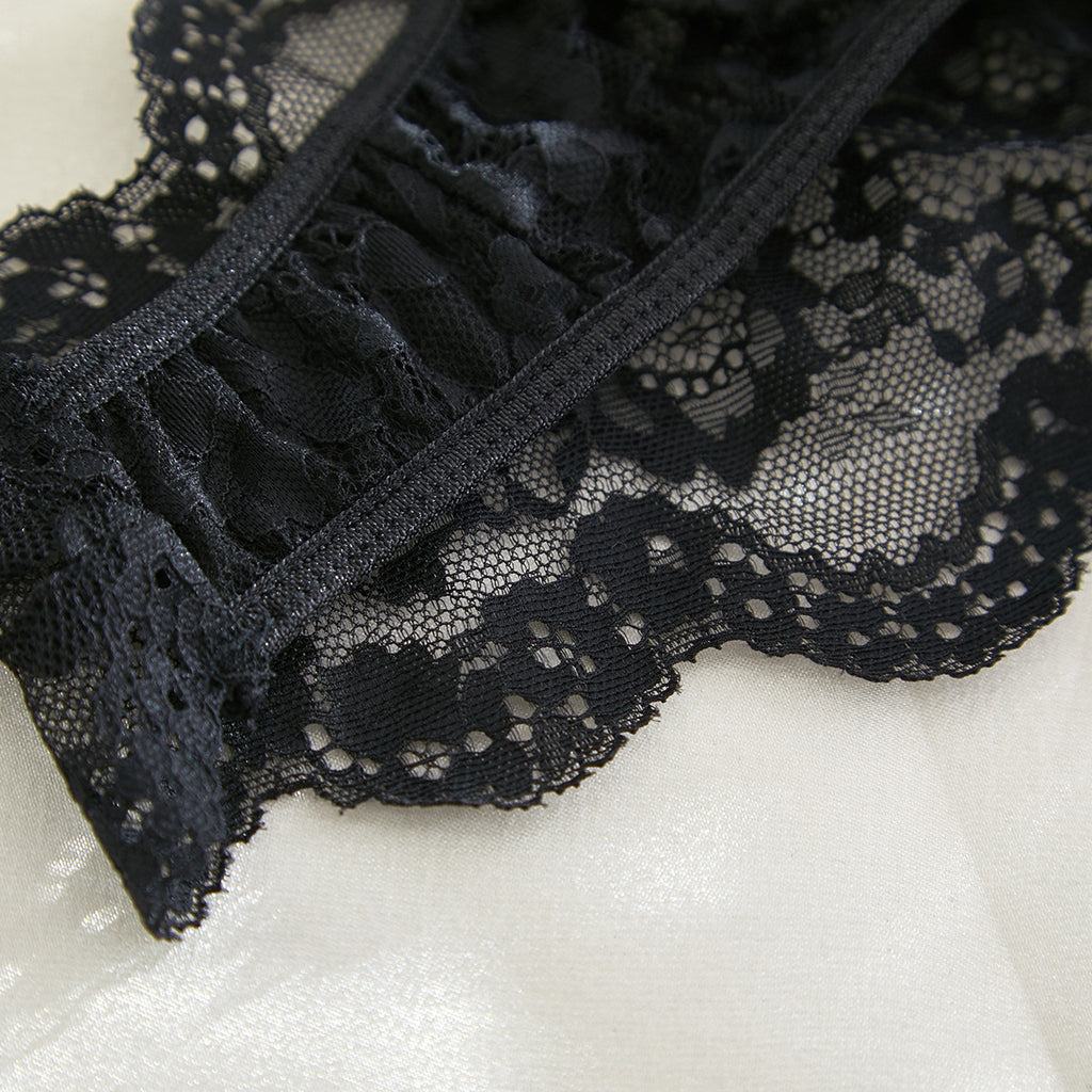 Spaghetti Strap Lace Sheer Sexy Lingerie Set