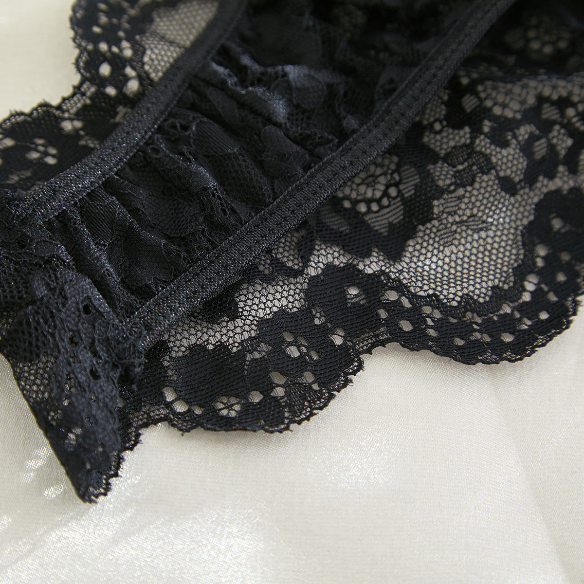 Spaghetti Strap Lace Sheer Sexy Lingerie Set