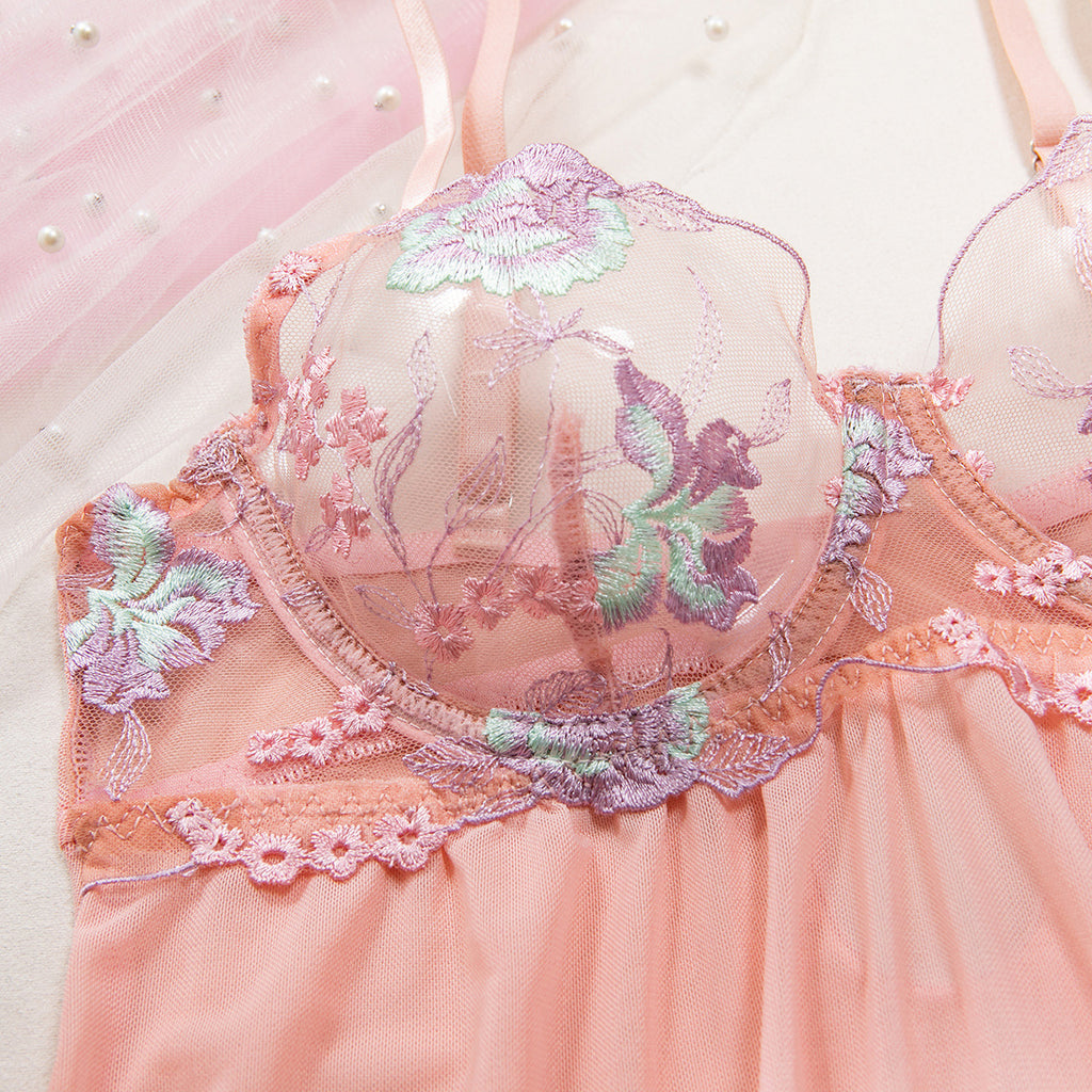 Embroidered Slip Nightdress Set — Wearable Inside & Out