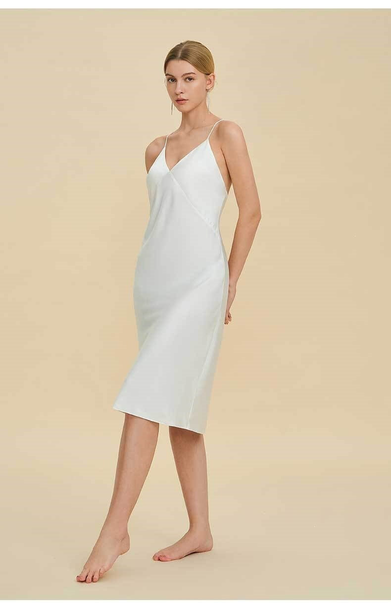 Backless V-Neck Spaghetti Strap Short Nightdress | Sexy Summer Sleepwear