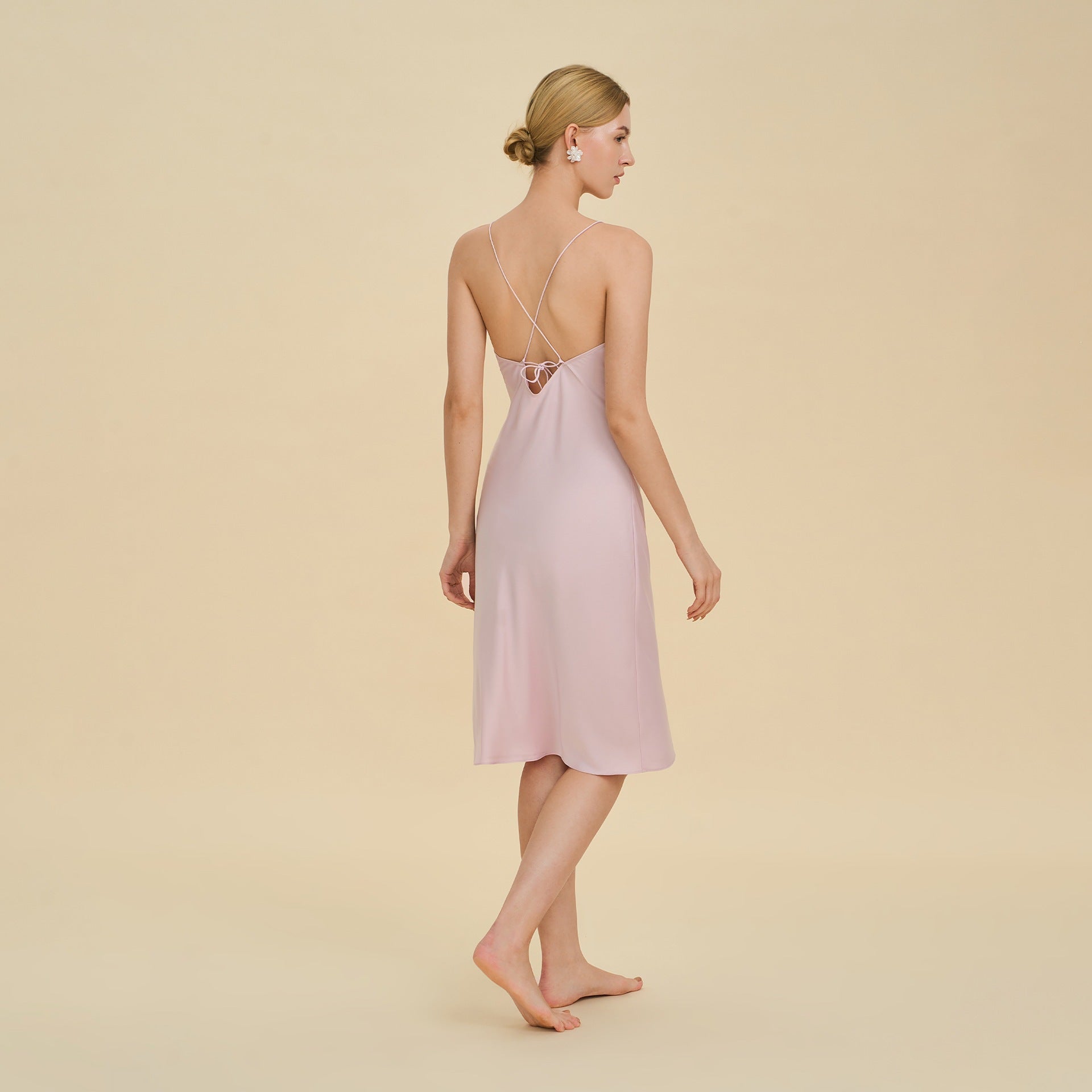 Backless V-Neck Spaghetti Strap Short Nightdress | Sexy Summer Sleepwear