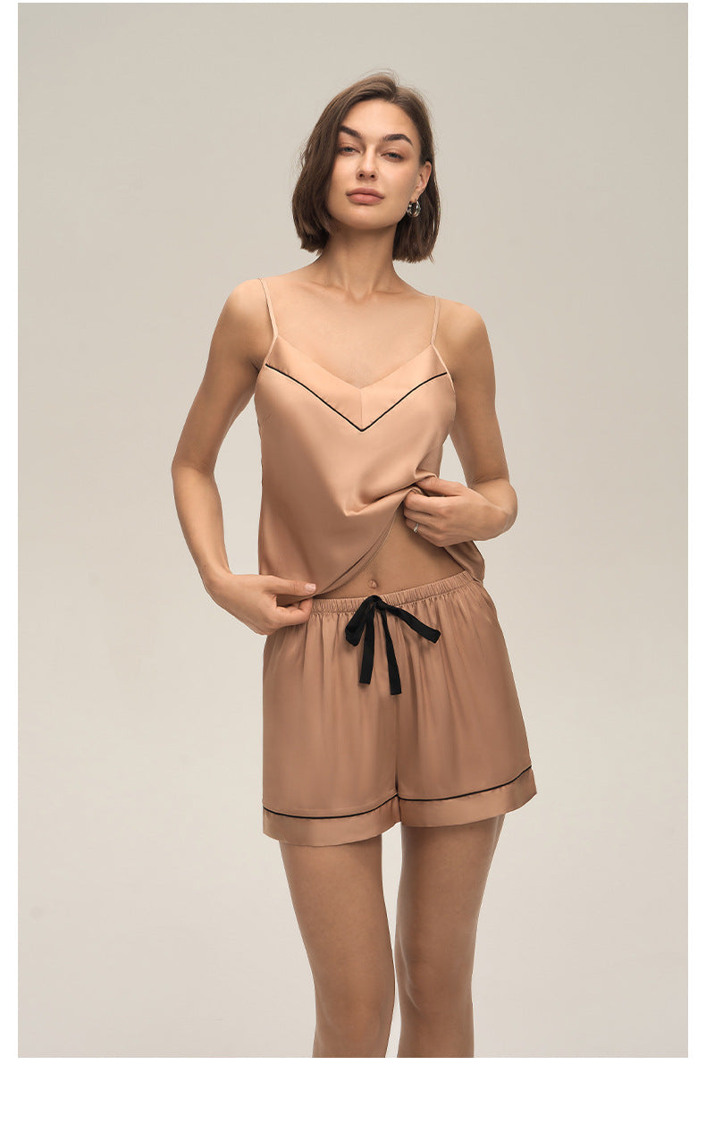 Spaghetti Strap Shorts Casual Loungewear Set — Women's Spring & Summer Homewear