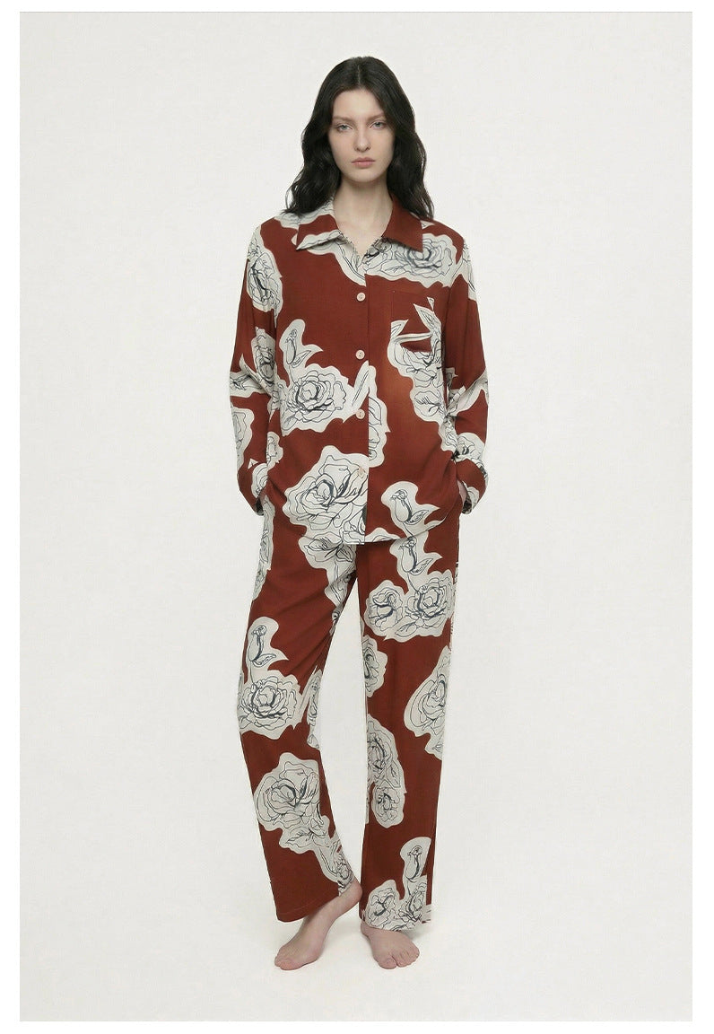 Cotton Lapel Cardigan Pajama Set | Casual Loungewear You Can Wear Outside
