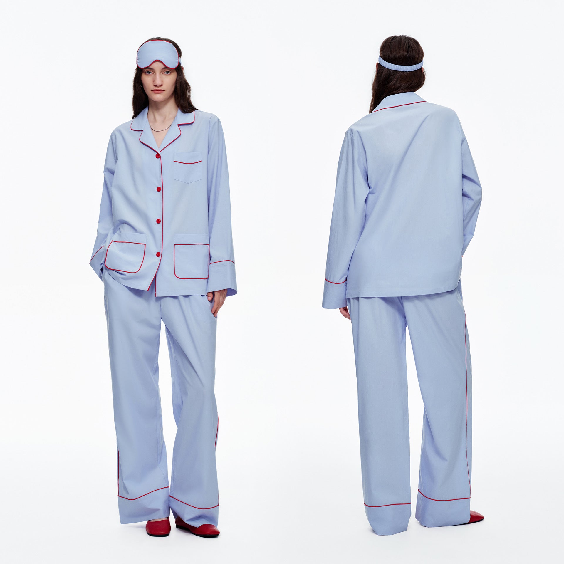 Lyocell Cardigan Lapel Long Sleeve Pajama Set | Elegant Wearable Loungewear
