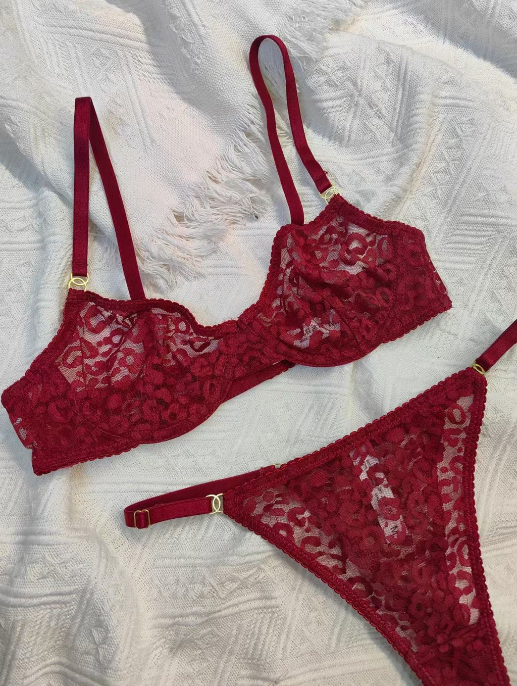 Sheer Jacquard Lace Lift Bra