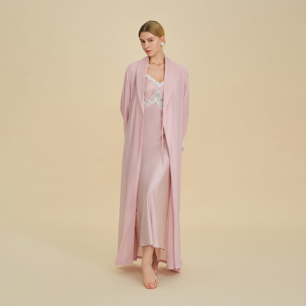 Satin Slip Dress & Robe Two-Piece Set | Luxury Women's Sleepwear