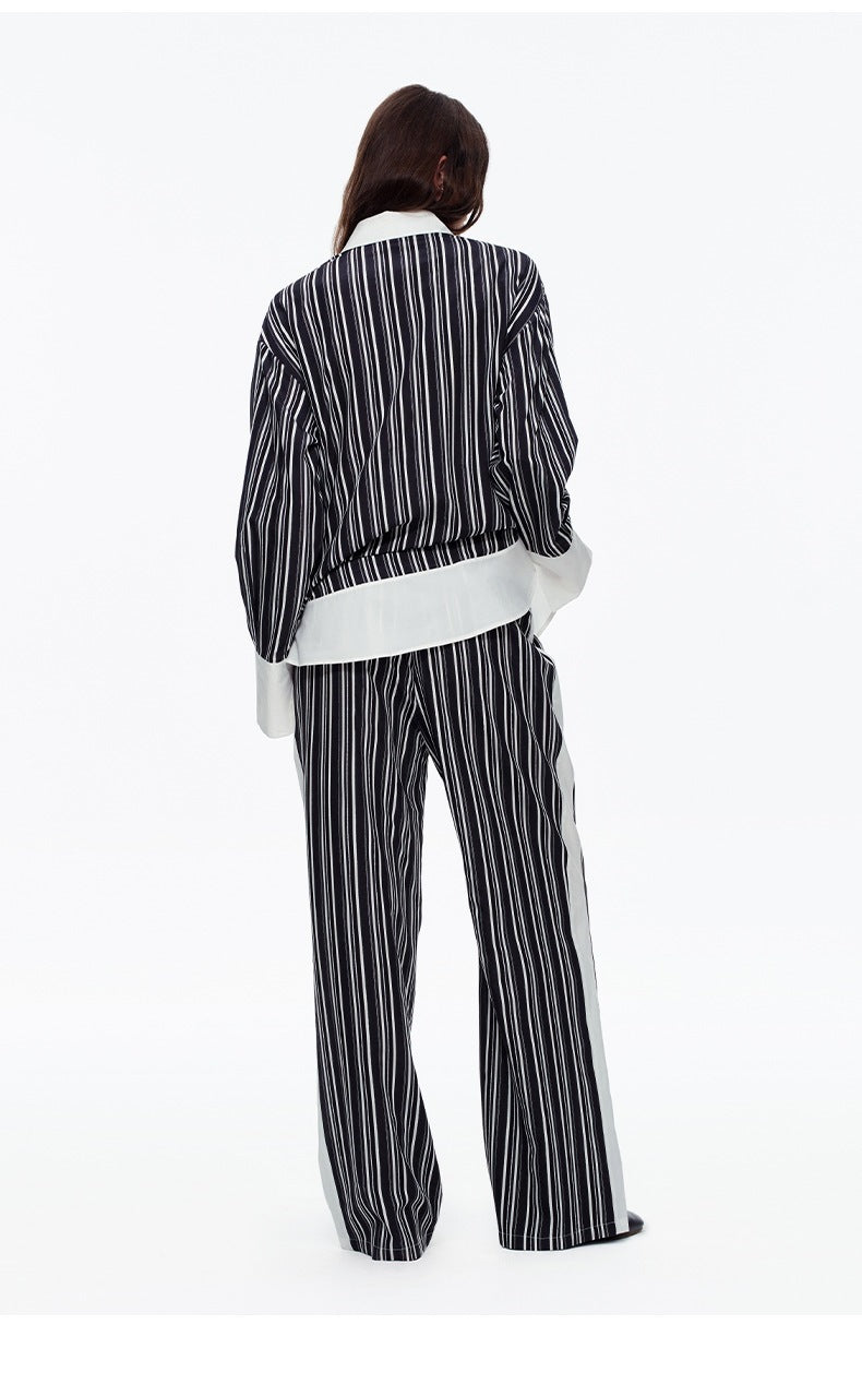 Stripe Long Sleeve Pajama Set | High-End Spring & Autumn Loungewear