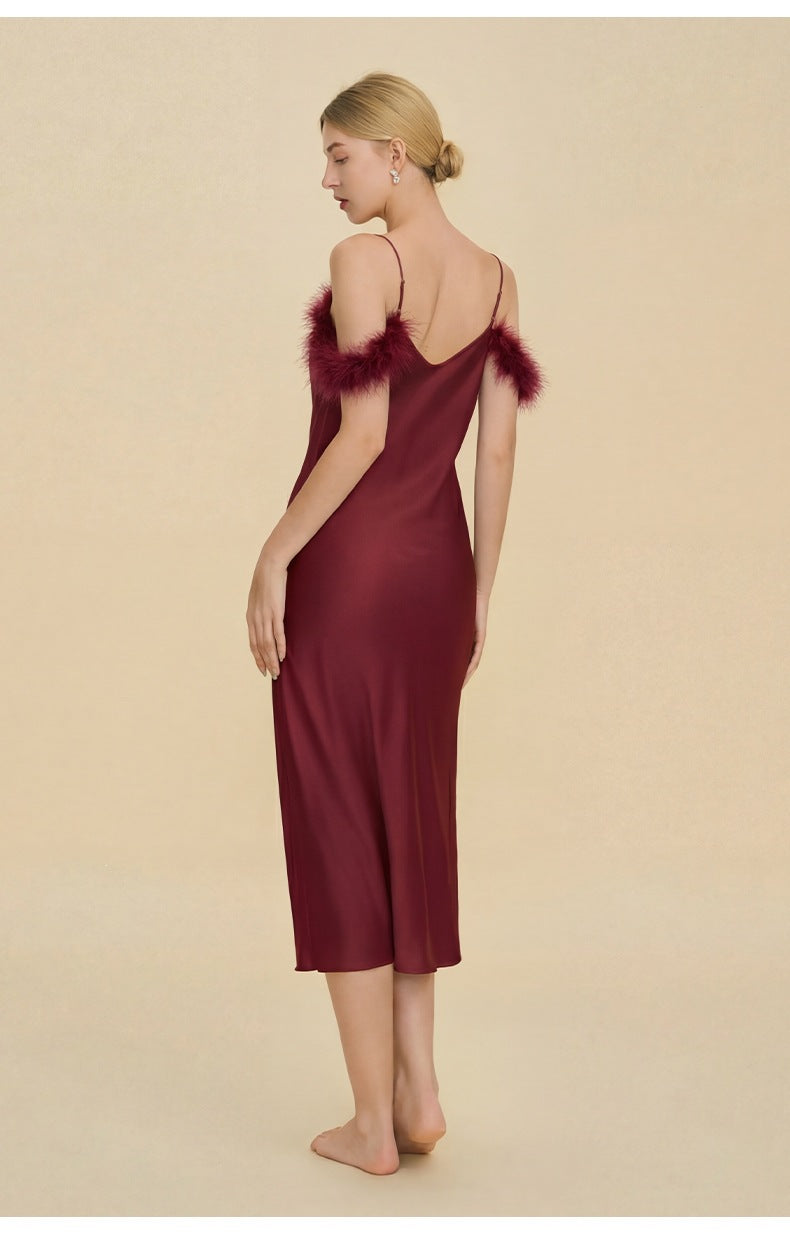 Satin Slip Nightdress | Light Luxury Sleepwear & Bridesmaid Gift